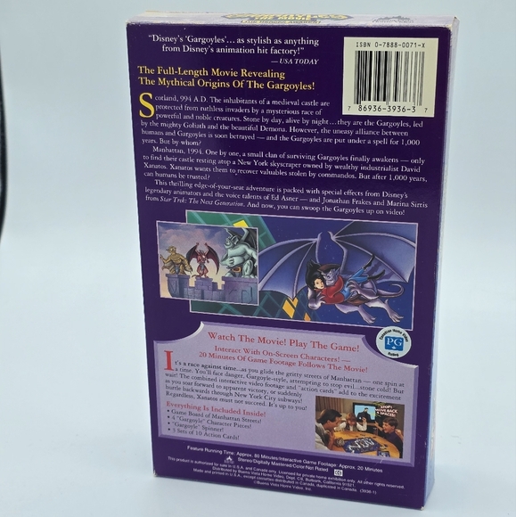 Vintage 1994 Disney Gargoyles The Movie: The Heroes Awaken VHS + Board Game - Picture 3 of 9